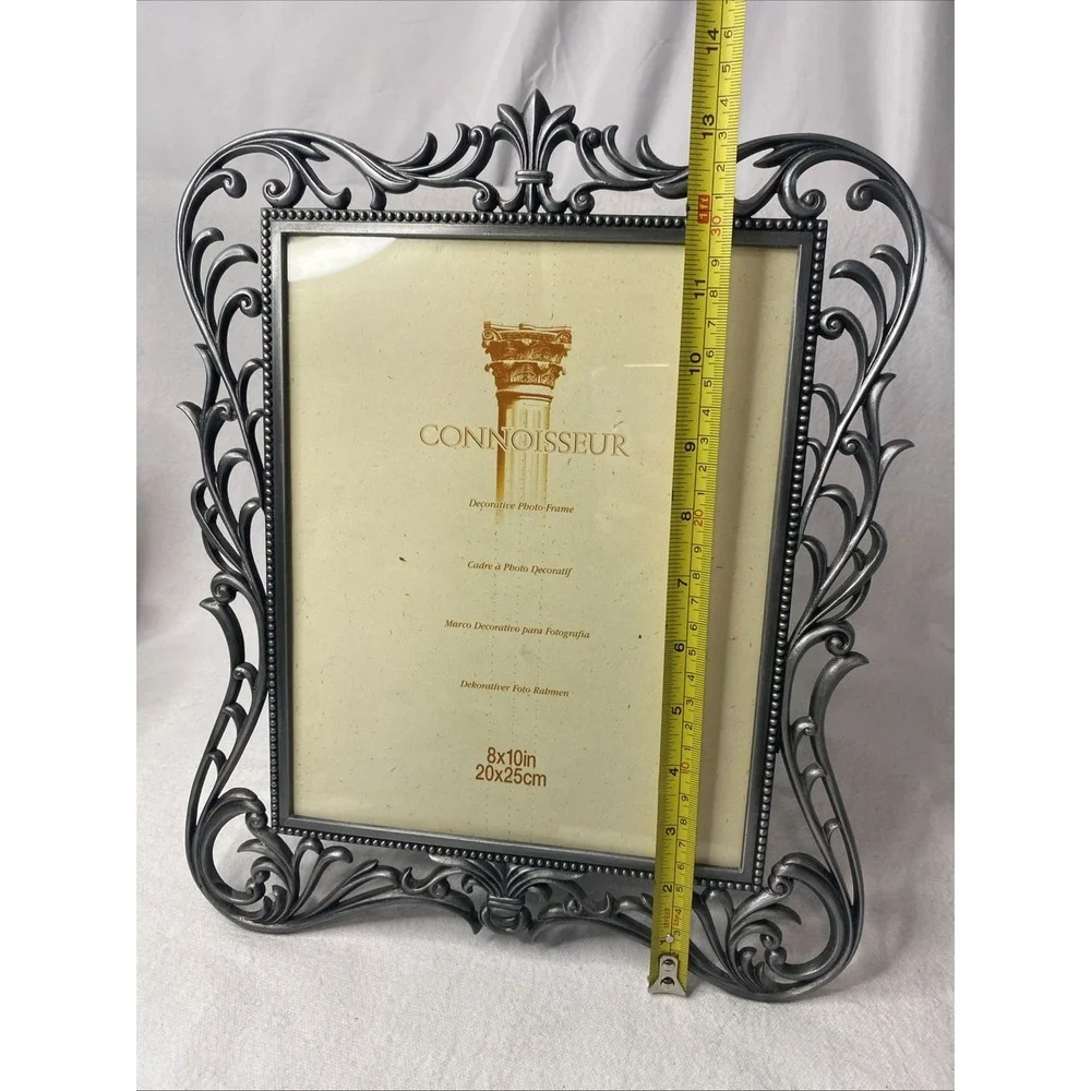 8 X 10 Scroll Design Pewter Picture Frame.